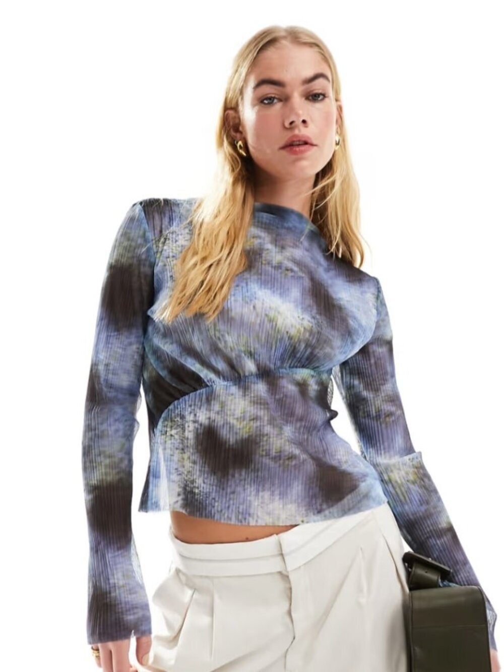 EUC &Other Stories Mesh Blouse, Sz - Lg